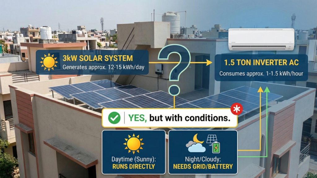 Can a 3kW Solar System Run an Air Conditioner (AC)?