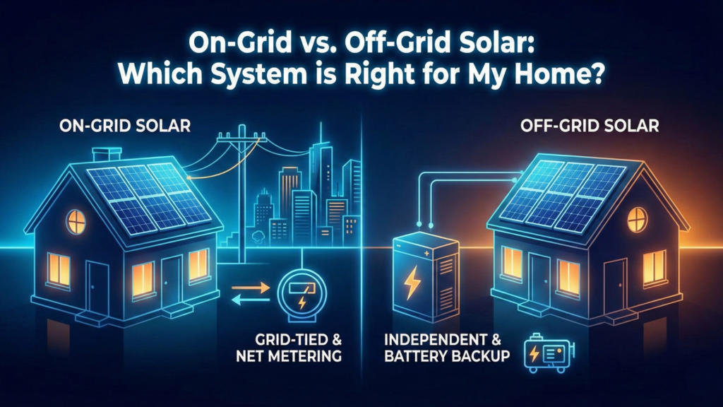 On-Grid vs. Off-Grid Solar: Which System is Right for My Home?