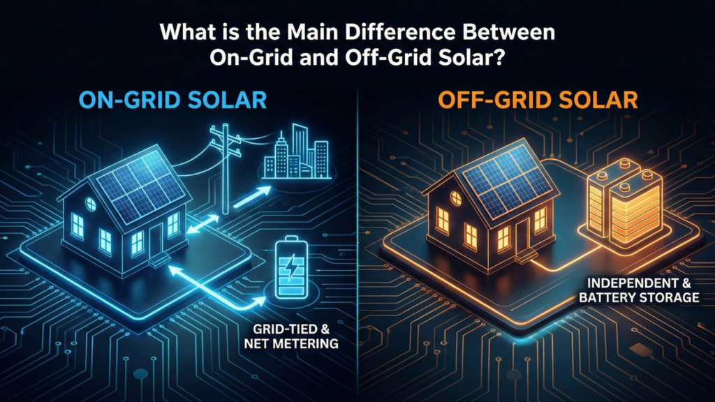 What is the Main Difference Between On-Grid and Off-Grid Solar?