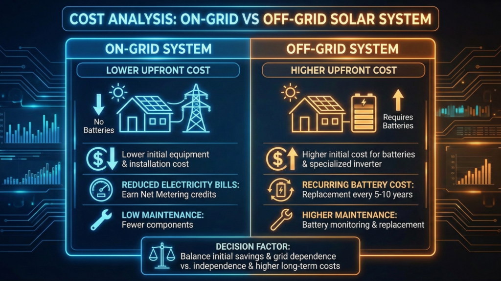 Cost Analysis: On-Grid vs Off-Grid Solar System