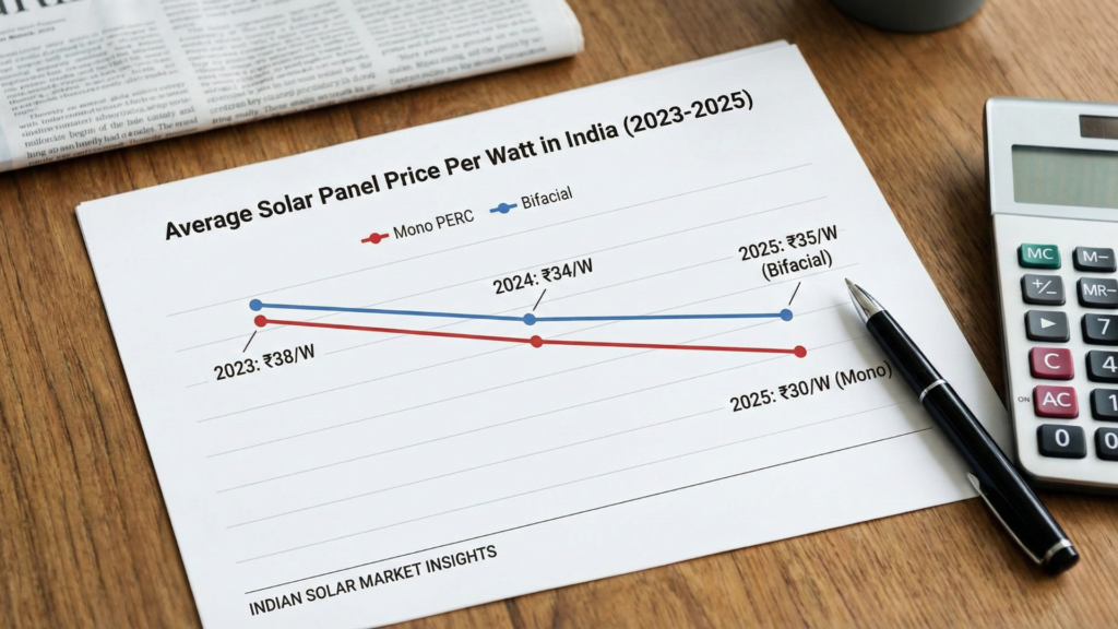 Market Trends: Average Solar Panel Price Per Watt in India