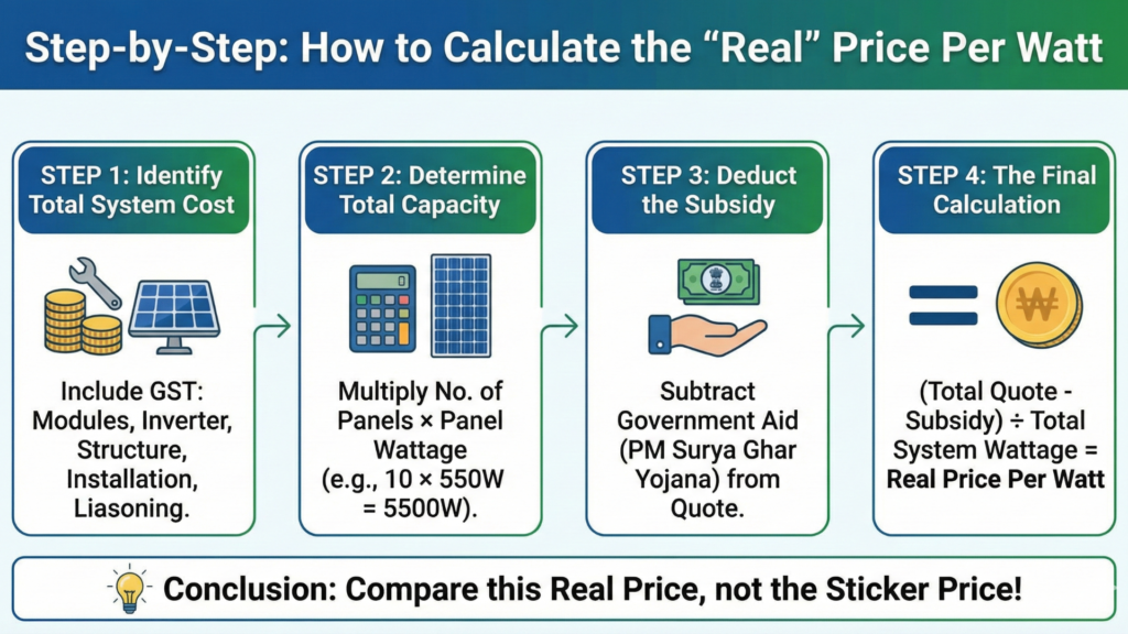 Step-by-Step: How to Calculate the "Real" Price Per Watt