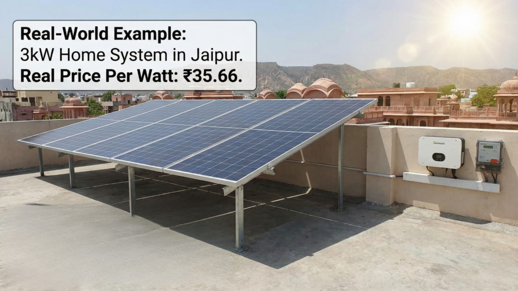 Real-World Example: 3kW Home System in Jaipur