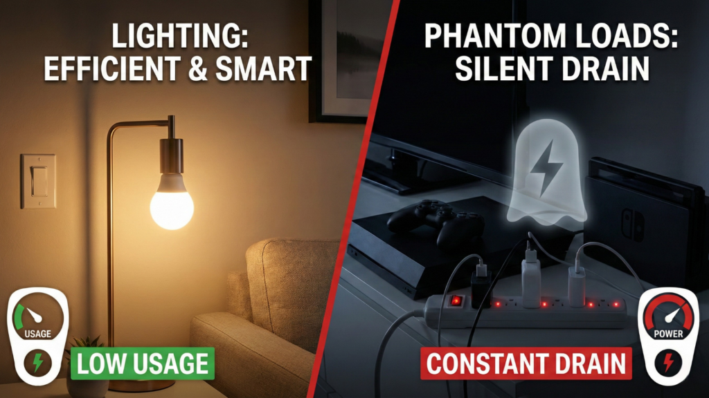 Lighting and "Phantom" Power Loads