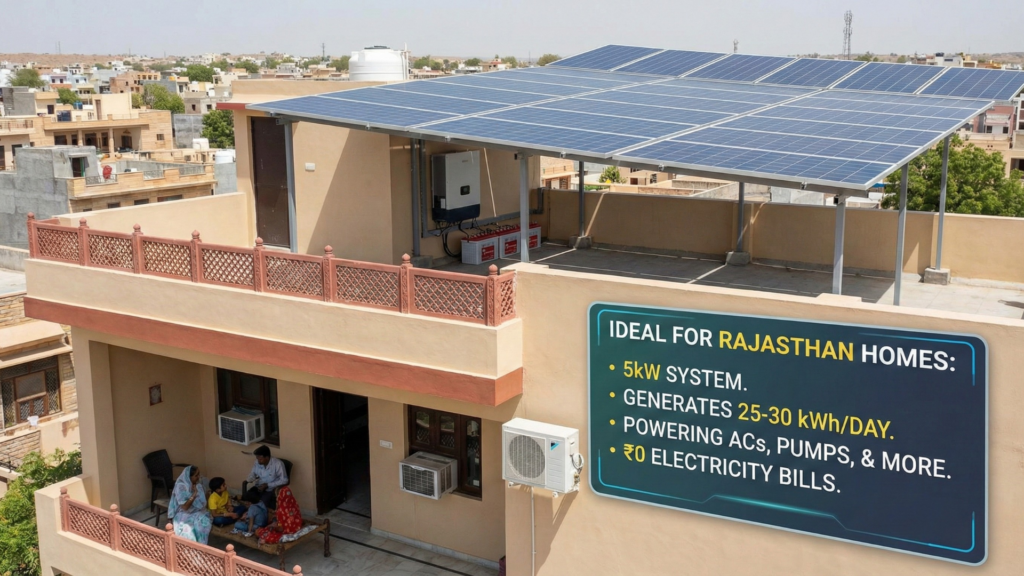 Why a 5kW Solar System is Ideal for Rajasthan Homes
