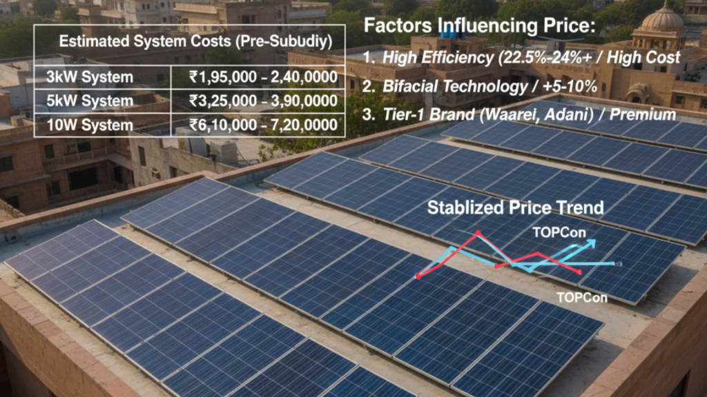 Understanding the TOPCon Solar Modules Price in India for 2026