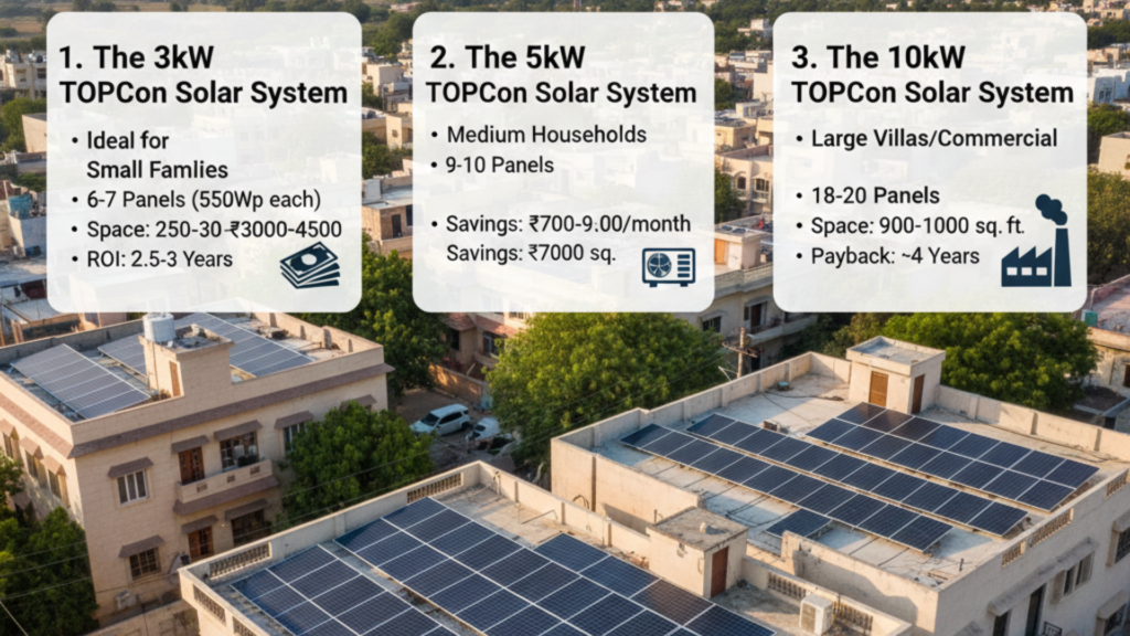 Cost Breakdown of 3kW, 5kW, and 10kW Systems in Rajasthan