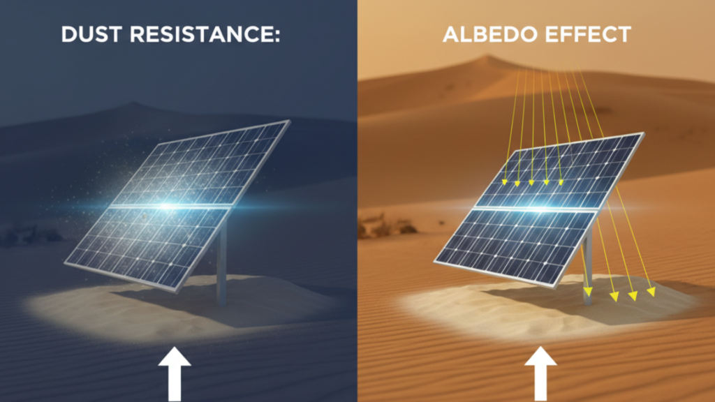 Dust and Albedo Performance: N-Type vs P-Type Solar Panels for Rajasthan
