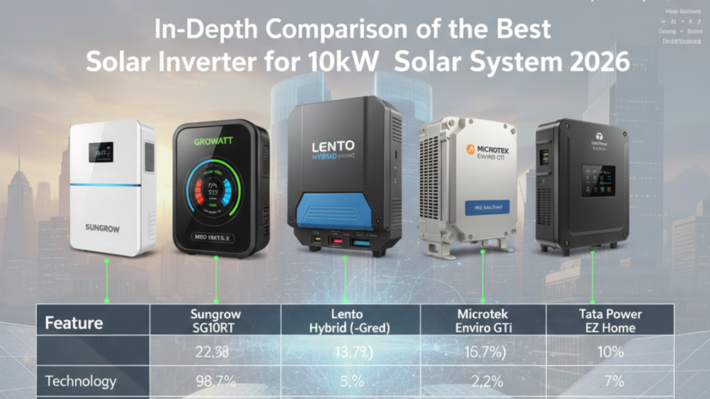 In-Depth Comparison of the Best Solar Inverter for 10kW system 2026
