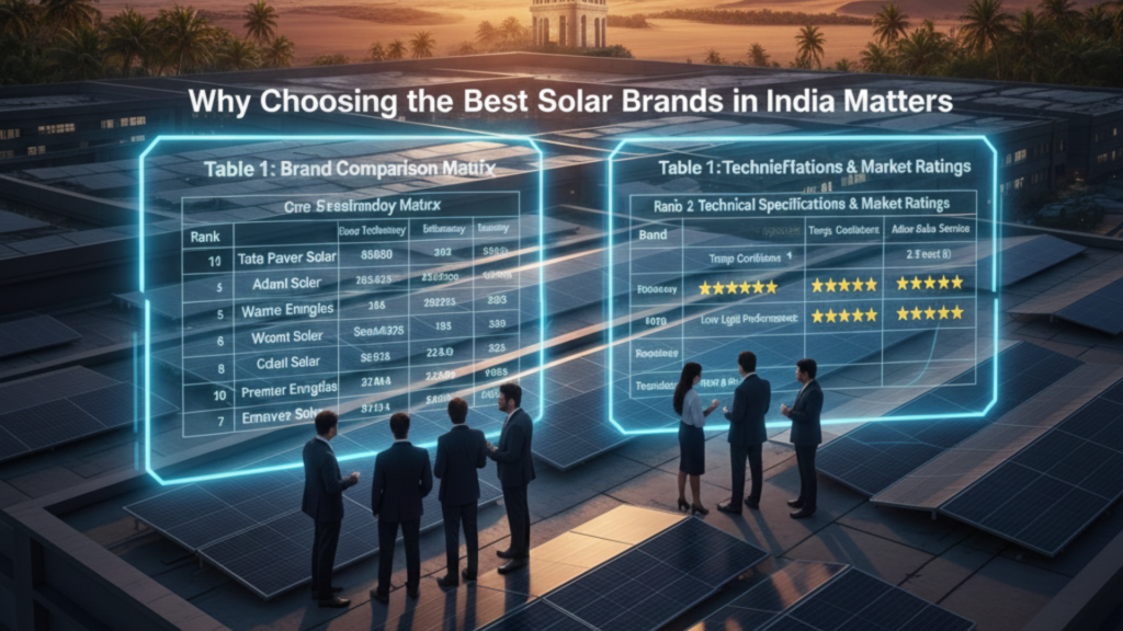 Why Choosing the Best Solar Panel Brands in India Matters