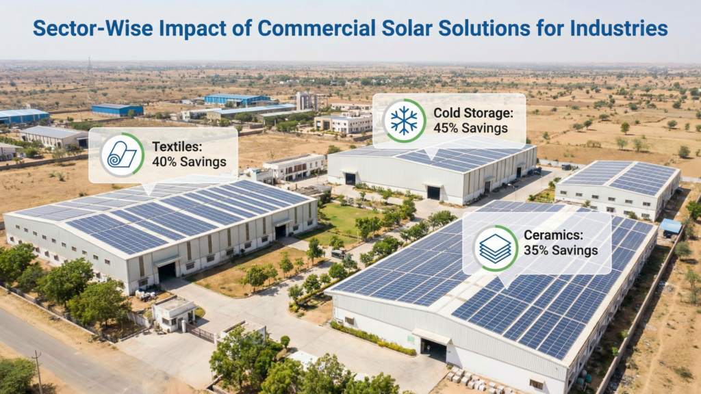 Sector-Wise Impact of Commercial Solar Solutions for Industries