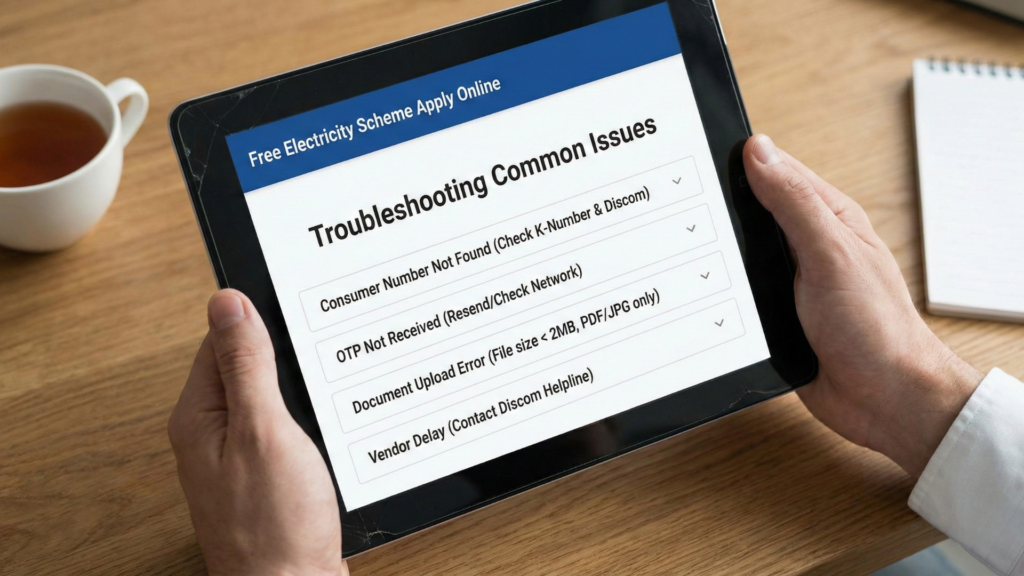 Solutions for common login errors on electricity portal