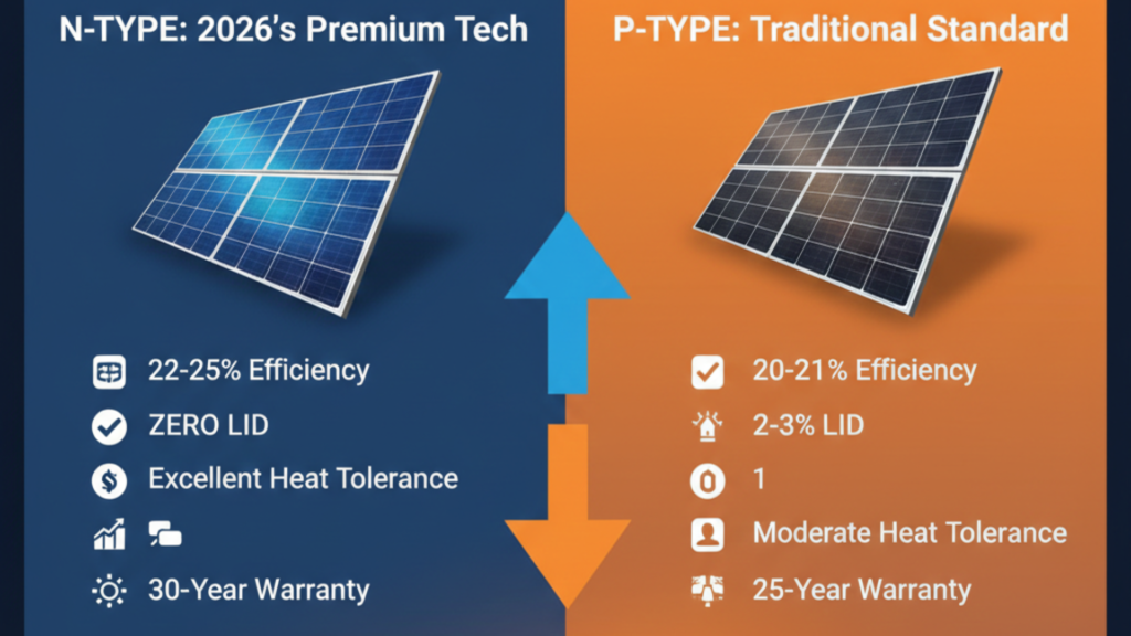 Comparative Analysis: N-Type vs P-Type Solar Panels for Rajasthan