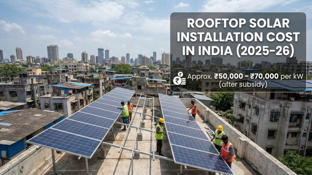 Rooftop Solar Installation Cost in India