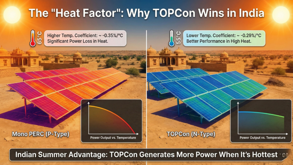 The "Heat Factor": Why TOPCon Wins in India