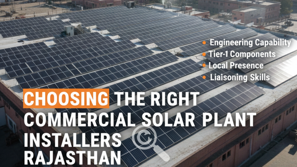 Choosing the Right Commercial Solar Plant Installers Rajasthan