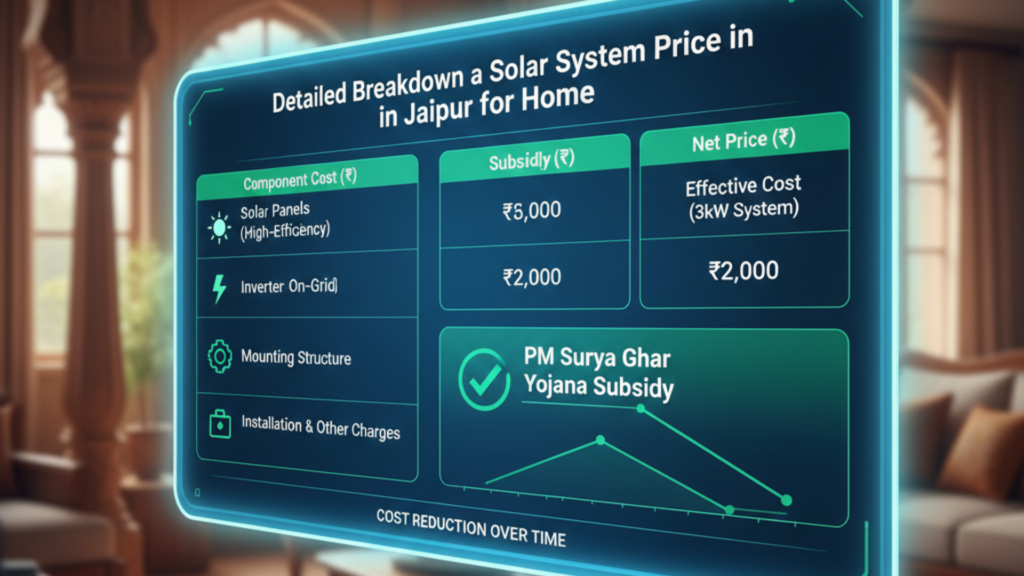 Detailed Breakdown of Solar System Price in Jaipur for Home