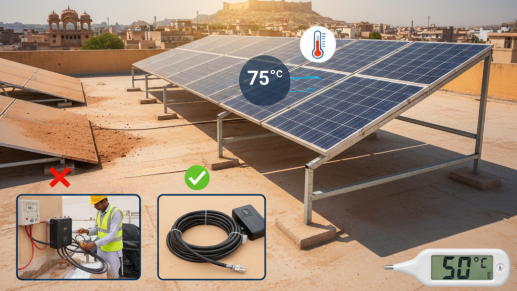 Why You Need the Best Solar Panel Installers in Rajasthan to Handle 50°C Heat?
