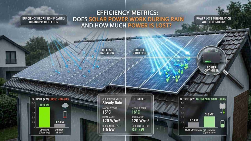 Efficiency Metrics: Does Solar Power Work During Rain and How Much Power Is Lost?