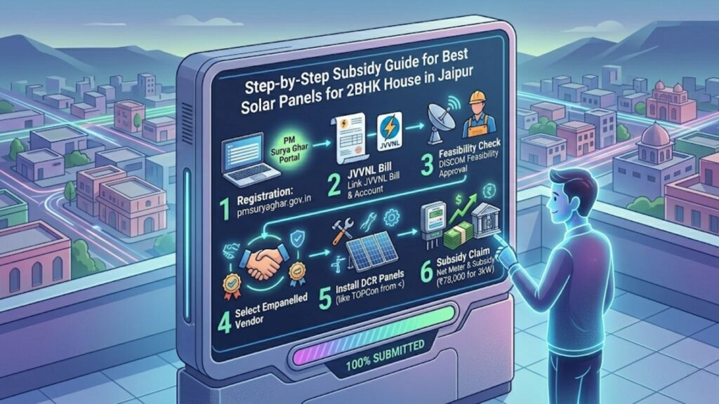 Step-by-Step Subsidy Guide for Best Solar Panels for 2BHK House in Jaipur
