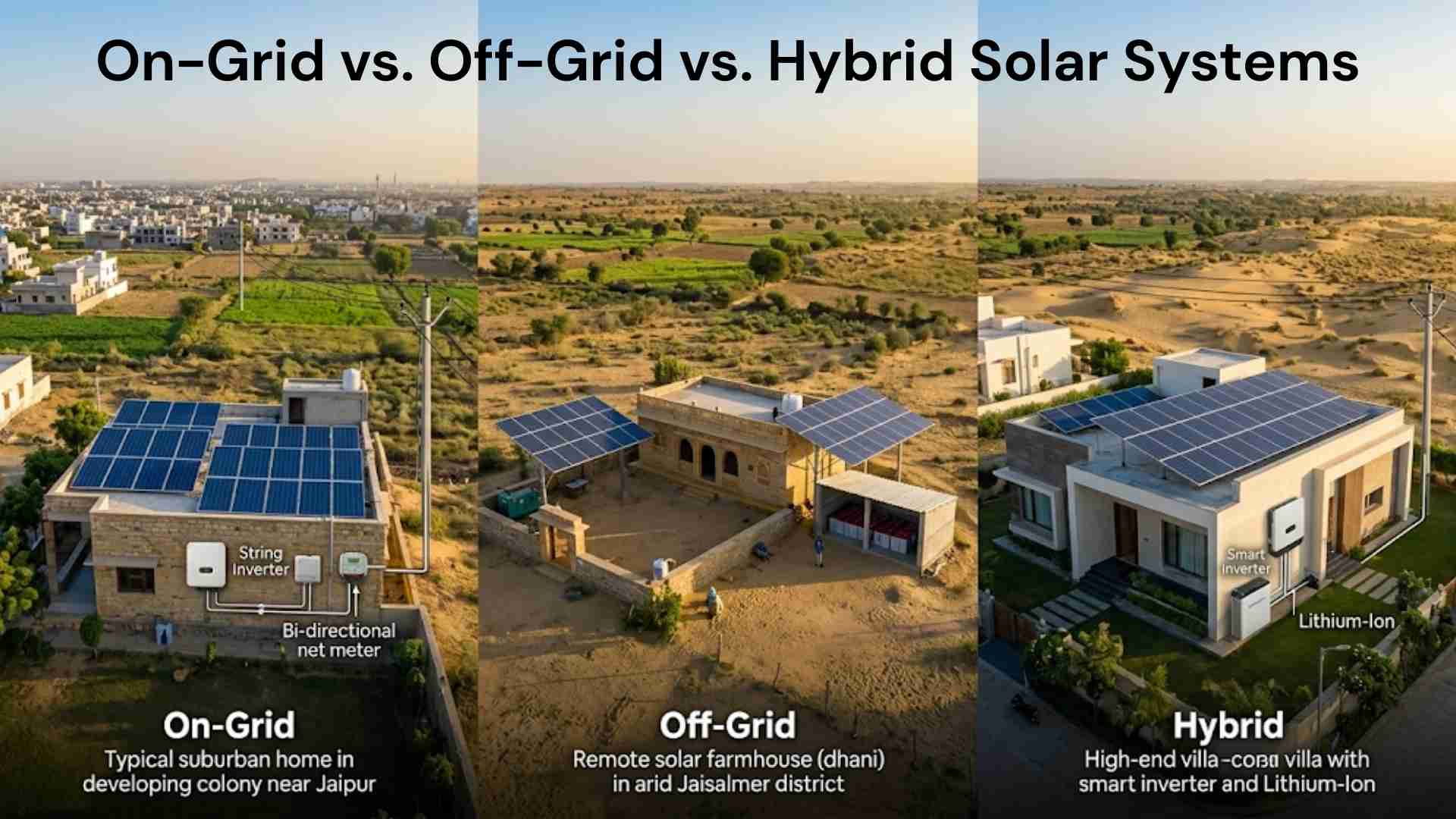 Benefits of On-Grid vs. Off-Grid Solar Systems | Complete Guide