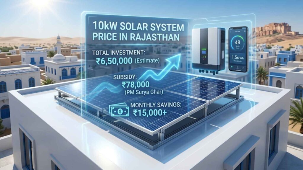 10kW Solar System Price in Rajasthan: Subsidies and Savings with Bifacial Tech
