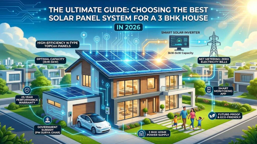 The Ultimate Guide to Choosing the Best Solar Panel System for a 3 BHK House in 2026