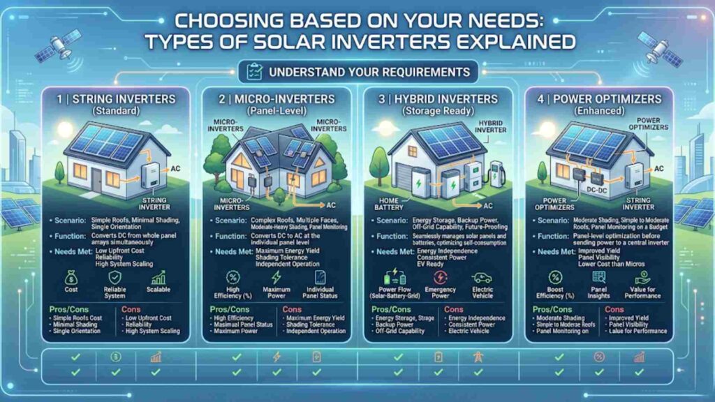 Choosing Based on Your Needs: Types of Solar Inverters Explained