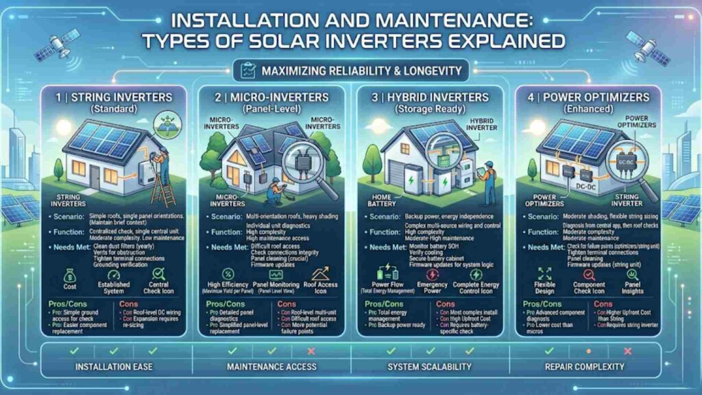Installation and Maintenance: Types of Solar Inverters Explained