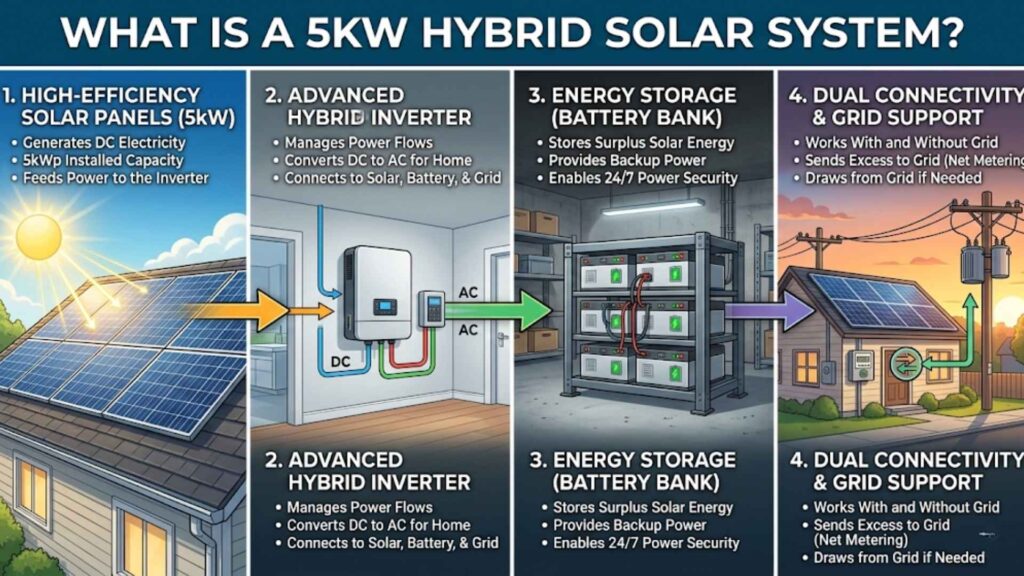 What is a 5kW Hybrid Solar System?
