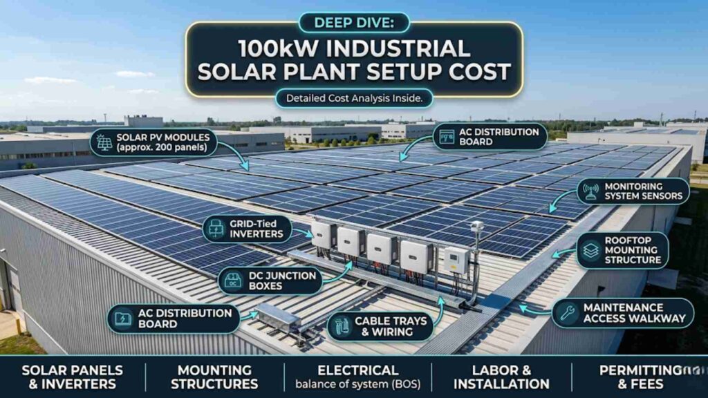 Deep Dive: 100kW Industrial Solar Plant Setup Cost