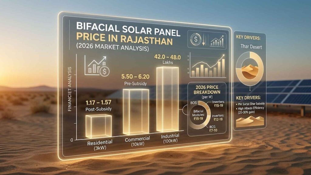 A Deep Dive into Bifacial Solar Panel Price in Rajasthan (2026 Market Analysis)

