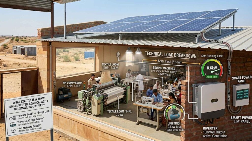 Technical Load Breakdown: 10kW Solar System Load Capacity for Small Industries