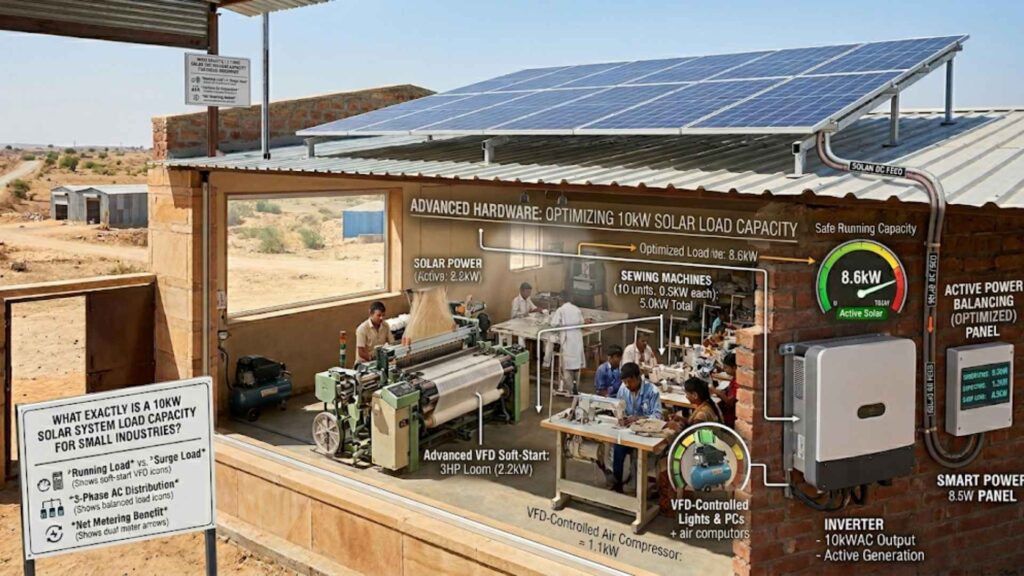 Advanced Hardware: Optimizing 10kW Solar System Load Capacity for Small Industries