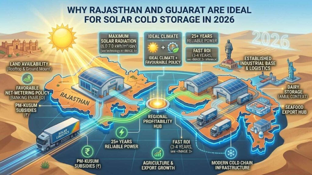 Why Rajasthan and Gujarat are Ideal for Solar Cold Storage