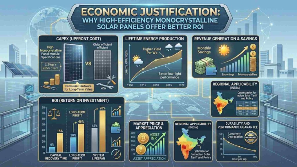 Economic Justification: Why High-Efficiency Monocrystalline Solar Panels Offer Better ROI