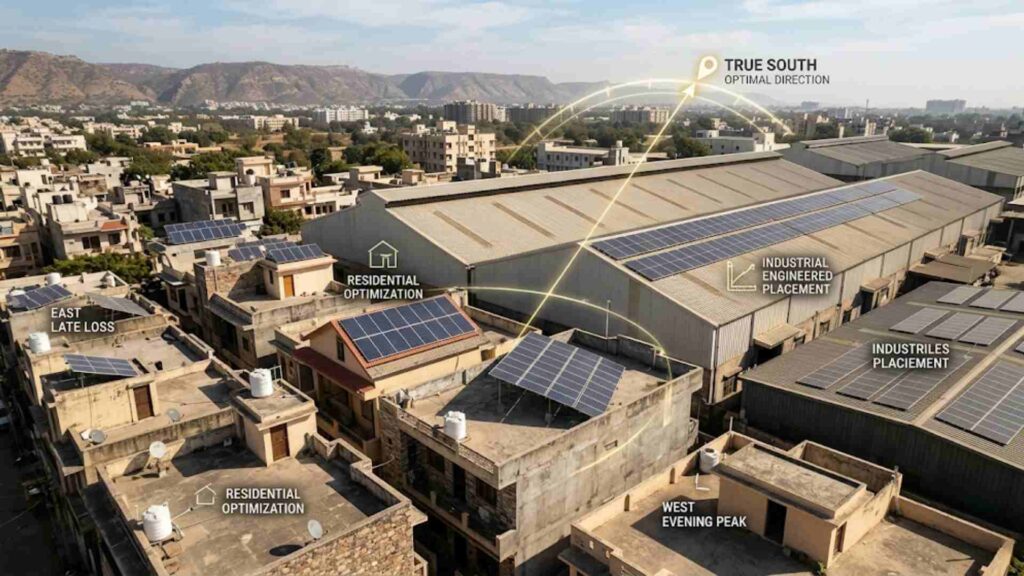 Finding the Best Roof Direction for Solar Panels: Residential vs. Industrial