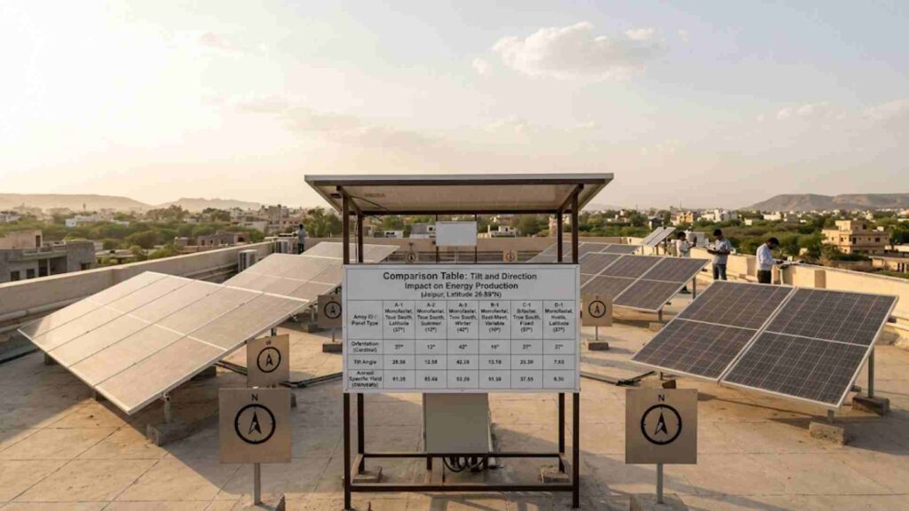Comparison Table: Tilt and Direction Impact