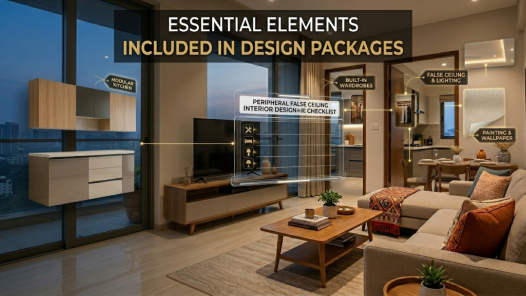 Essential Elements Included in 2BHK/3BHK Interior Design Packages Cost