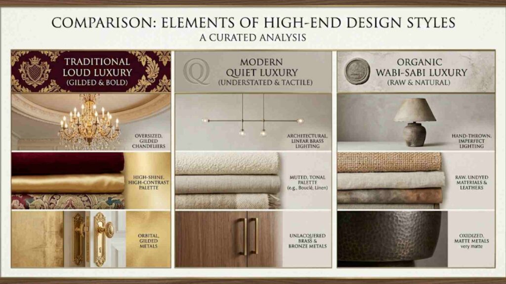 Comparison: Elements of High-End Design Styles
