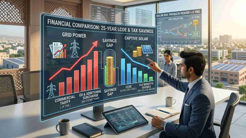 Financial Comparison: Solar vs. Grid Power in Rajasthan
