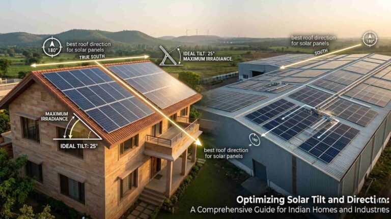 Optimizing Solar Tilt and Direction: A Comprehensive Guide for Indian Homes and Industries