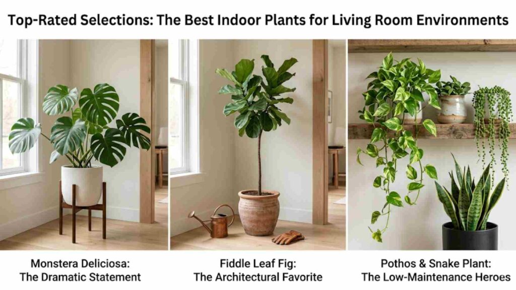 Top-Rated Selections: The Best Indoor Plants for Living Room Environments
