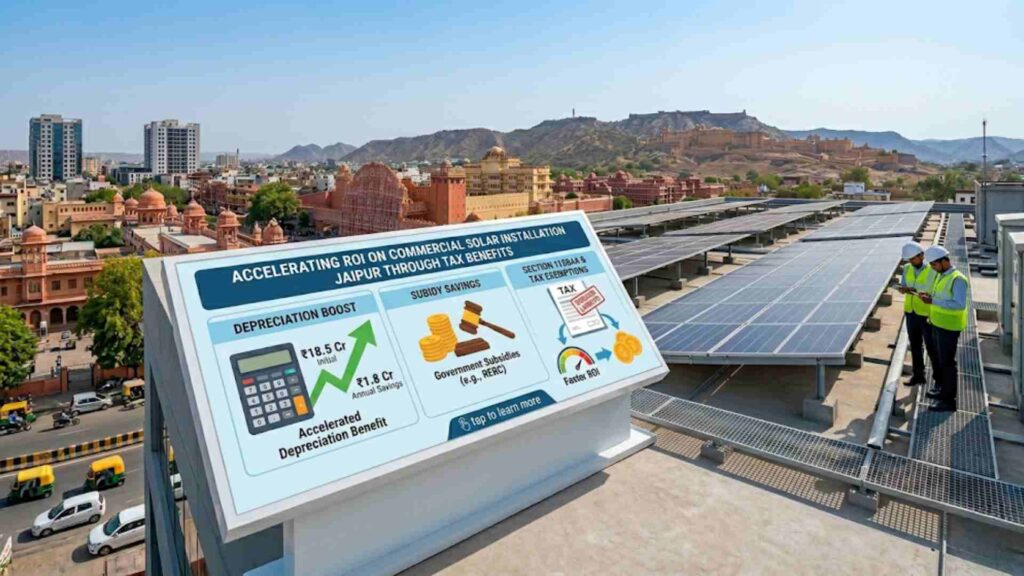 Accelerating ROI on Commercial Solar Installation Jaipur through Tax Benefits
