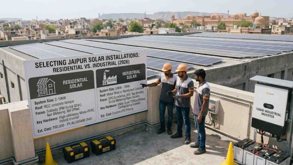 Selecting a Residential vs. Industrial Solar Installation in Jaipur
