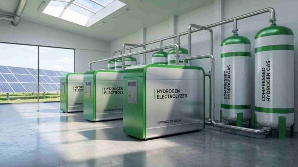 Hydrogen Fuel: How to Store Excess Solar Energy Without Batteries Chemically