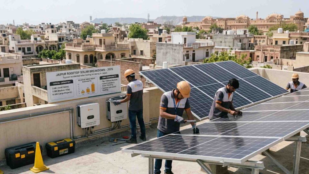 Solar System Cost Breakdown by Capacity in Jaipur (2026)
