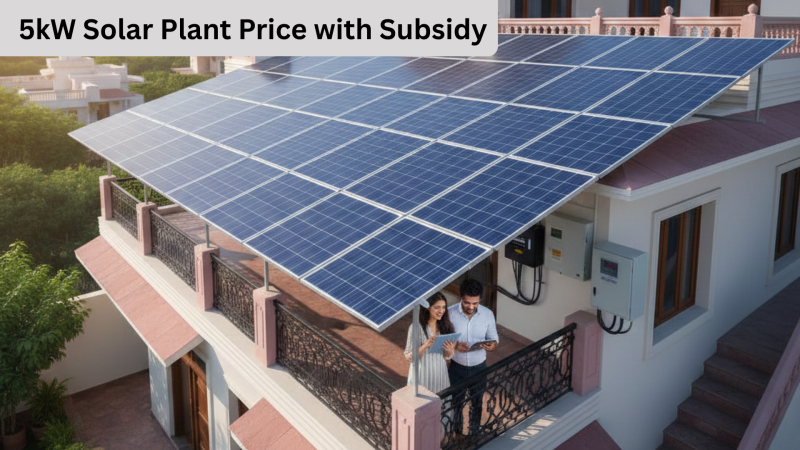 5kW Solar Plant Price with Subsidy in Rajasthan: Latest JVVNL & Rooftop Updates