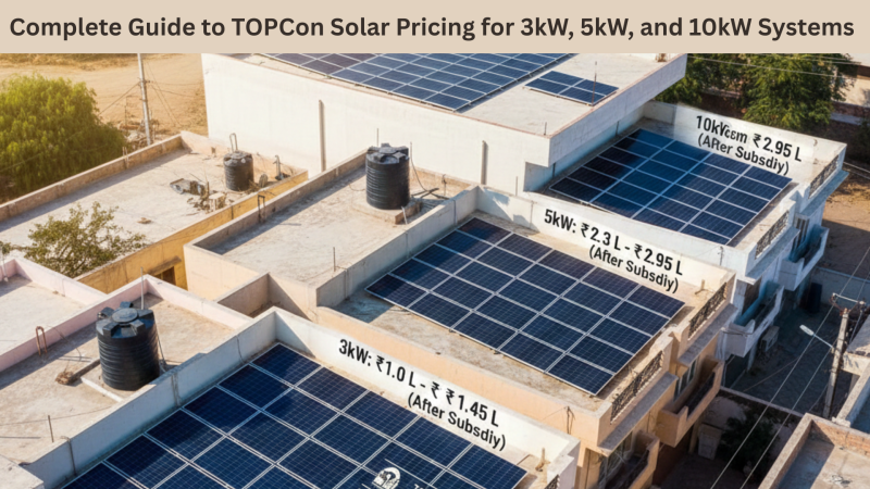 The Complete Guide to TOPCon Solar Pricing for 3kW, 5kW, and 10kW Systems in 2026