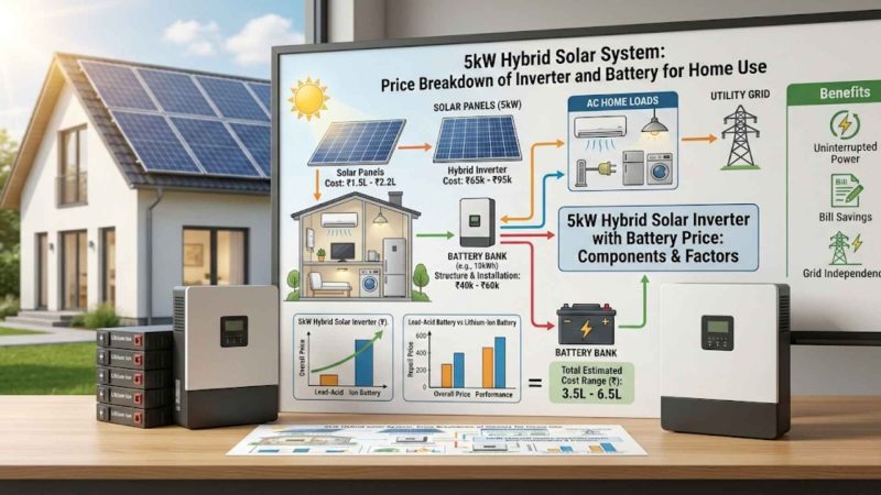 5kW Hybrid Solar System: Price Breakdown of Inverter and Battery for Home Use